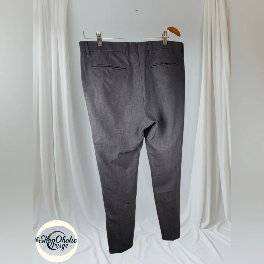 Wool Dress Pants 34 Tailored Slim Fit Gray Banana Republic